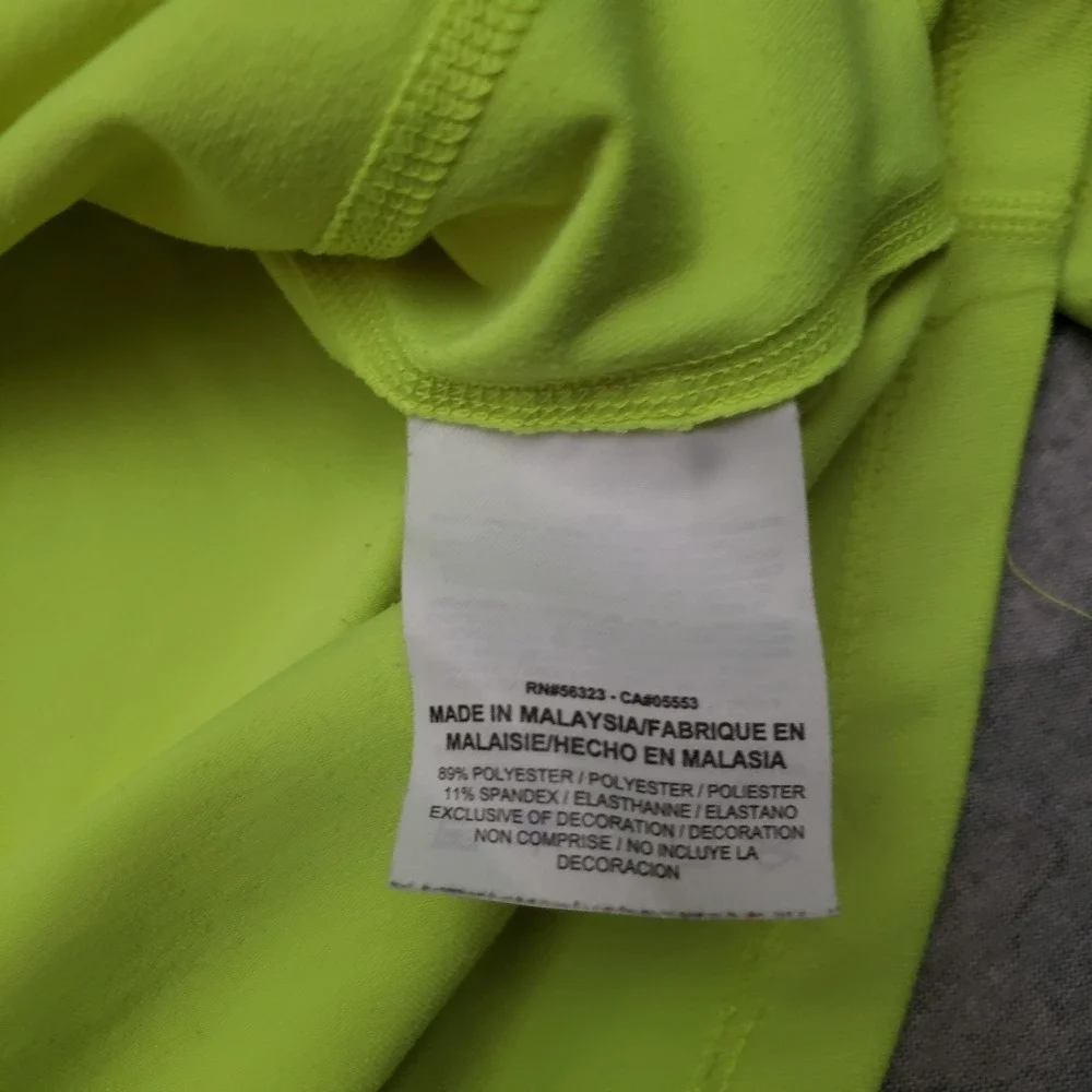 Nike Running Shirt Mens Large Green Dri-Fit Quarter Zip Long Sleeve Outdoors